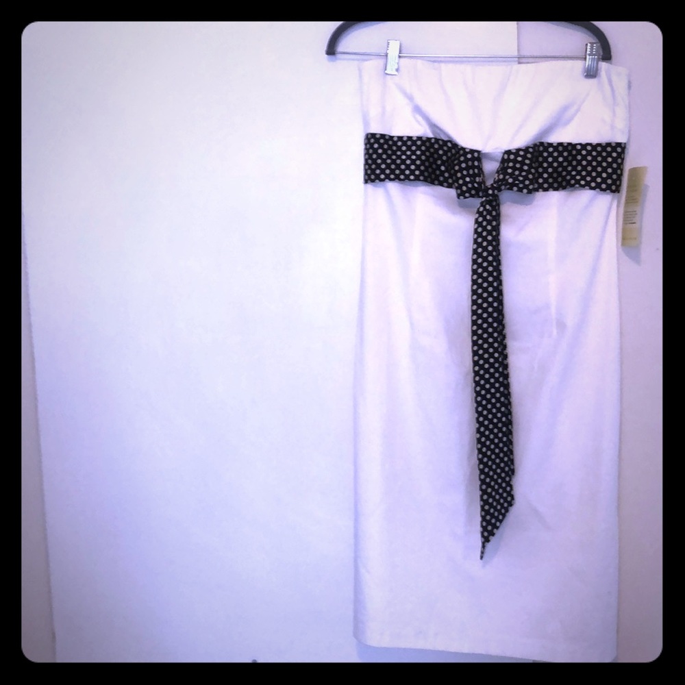 White Strapless Lord and Taylor Dress NWT